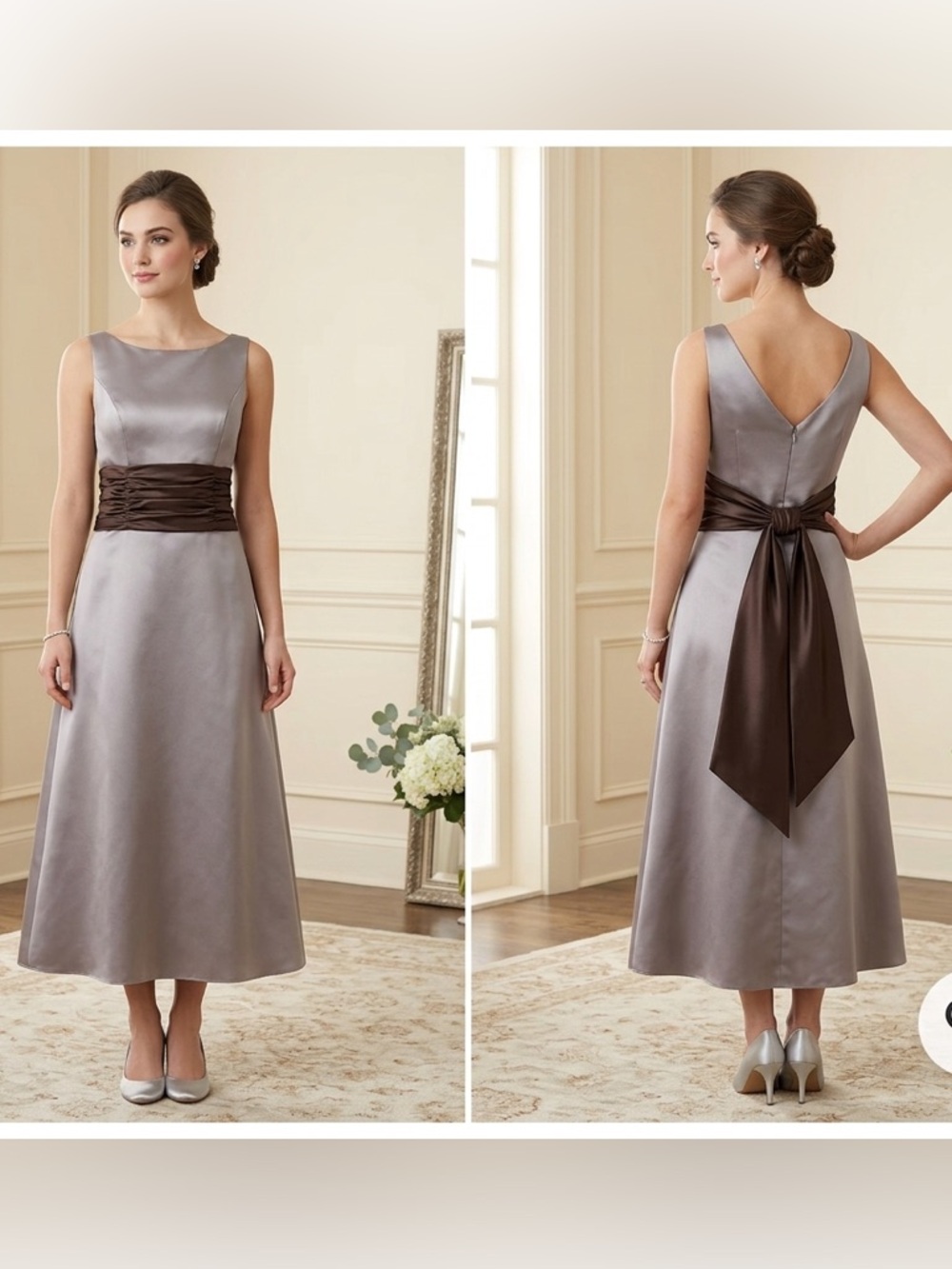 WTOO Waters & Waters Taffeta Prom Party Dress 8 Wedding Bridesmaid Formal Gown